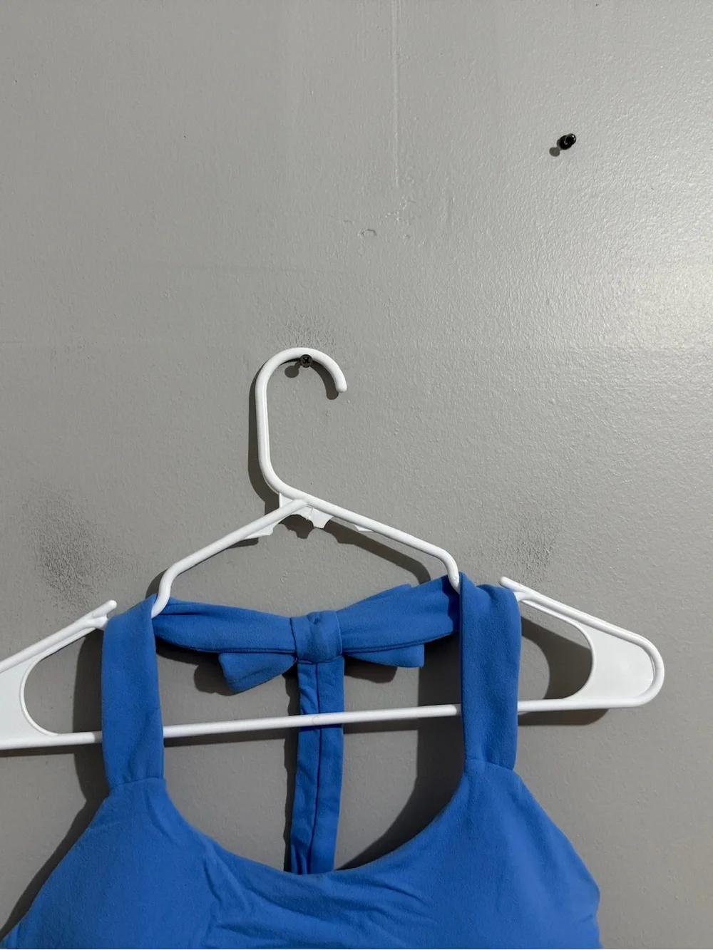 Kate Spade x Beyond Yoga Womens M Blue Cinched Bow Sports Bra Yoga Activewear